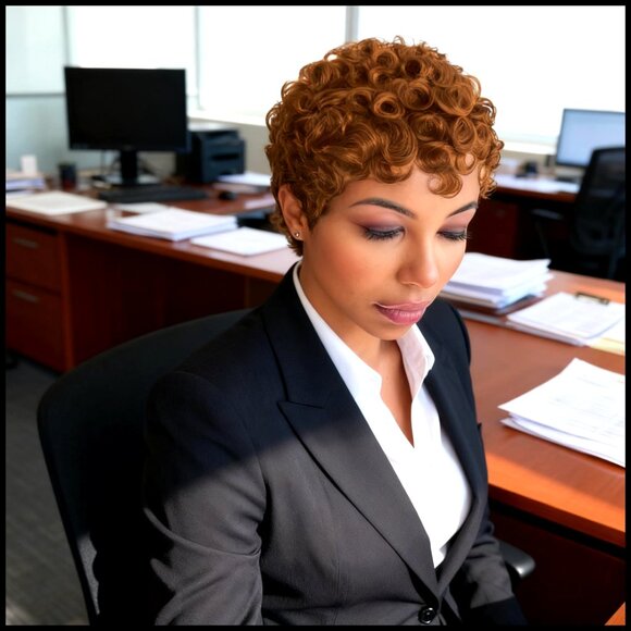 Short Curly Pixie Wig Human Hair Glueless Wear and Go Layered